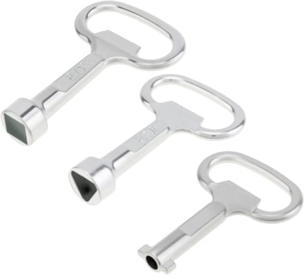 Driehoekige Socket Sleutel - Universele Sleutel - Kasten Openen - 3 Delige Set - Metrisch Bereik - Zilver