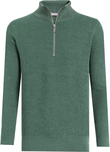Felix Hardy Pullover Met Halve Rits - 100% Katoen Heren Groen - S