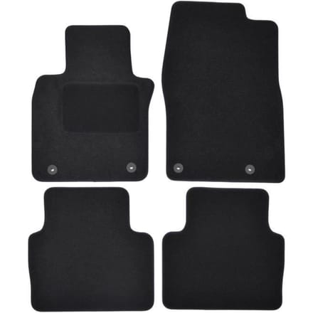 Tapis de sol - Mazda - 3 - Velours noir - 4 pièces - Ajustement précis