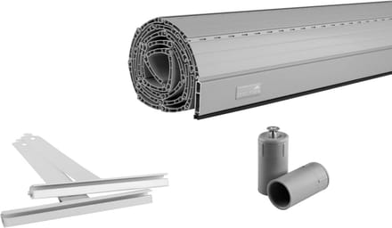 PVC Rolluikpantser Set Maxi Grijs 100 x 220 cm Inclusief Montageonderdelen