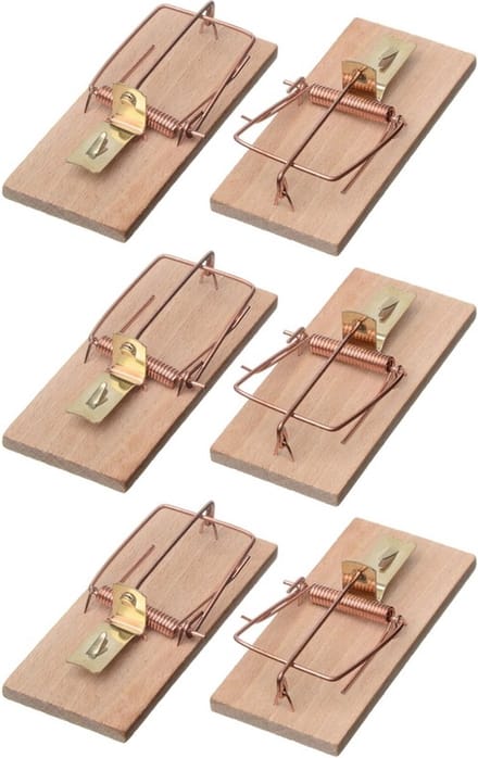 Ubbink Muizenval - 6x stuks - muizenklemmen - 10 cm - Ongediertebestrijding