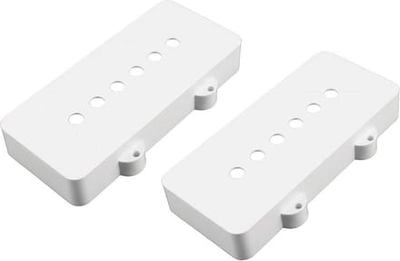 Allparts PC6400025 pickup covers voor Jazzmaster, witte nylon, set van 2