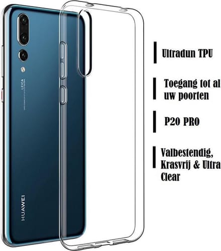 DrPhone P20 PRO TPU Hoesje - Transparant Ultra Dun Premium Soft-Gel Case   Transparant