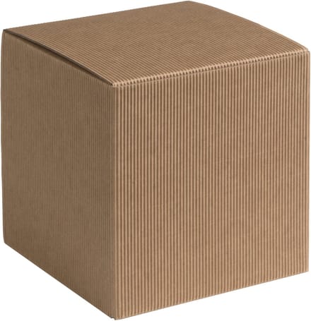 Giftbox ribbel karton 7x7x7cm NATUREL (200 stuks)