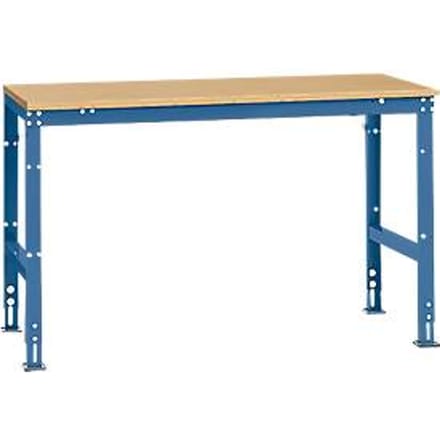 Manuflex basistafel UNIVERSAL Standaard, tafelblad multiplex, 1500 x 800, briljantblauw