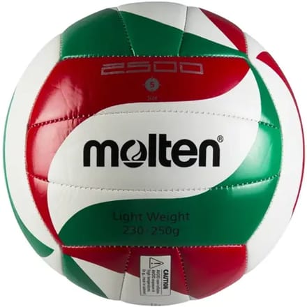 Molten V5m2501 School Volleybal - Groen / Rood / Wit | Maat: 5