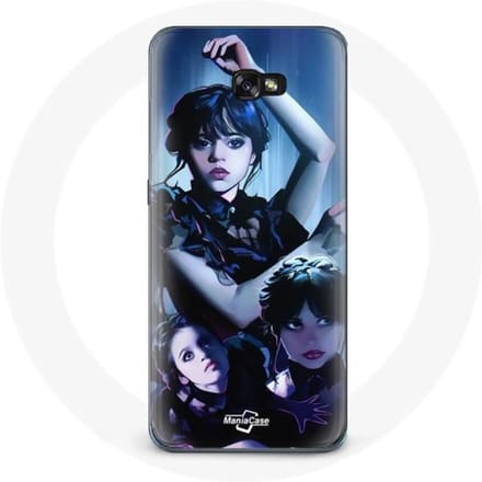 Coque - Maniacase - Samsung Galaxy A3 2017 - Noir - Mercredi Addams - Souple noir
