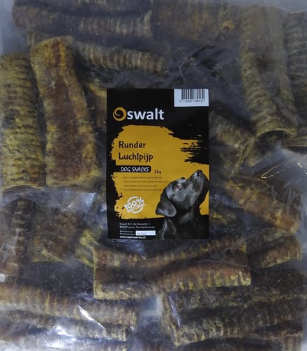 Oswalt Runder Luchtpijp - Hondensnack - Rund - 2KG