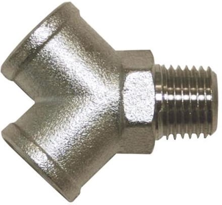 CriKo Y-verloopstuk voor compressor - 1/4" binnendraad x 1/4" buitendraad x 1/4" binnendraad