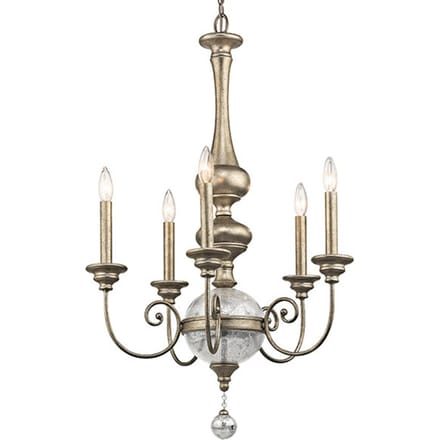 Kroonluchter - Steady Lighting - Metaal -  - E14 - L: 61.6cm - Voor Binnen - Woonkamer - Eetkamer - Sterling