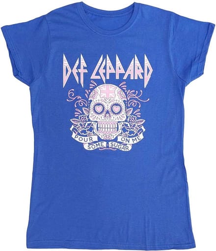 Def Leppard - Pour Some Sugar On Me Skull Tour 2019 Dames T-shirt - S - Blauw
