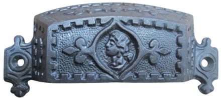 Edwardian Style Cup Pull Handle Antique Iron
