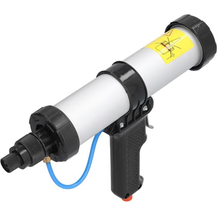 Pistolet à calfeutrer pneumatique professionnel avec régulateur de pression d'air white
