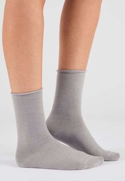 Damart - Set van 2 paar sokken van zijde en Thermolactyl - Dames - Grijs - 36/38