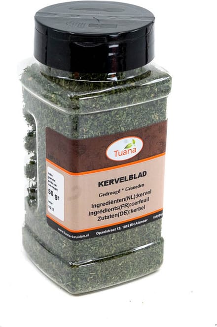 Tuana Kruiden - Kervel Blad - Strooibus 25 Gram - Tuanashop - MP-K-0060