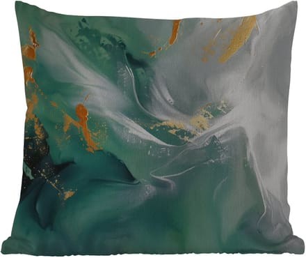 Tuinkussen - Groen - Modern - Marmer - Abstract - 40x40 cm - Weerbestendig