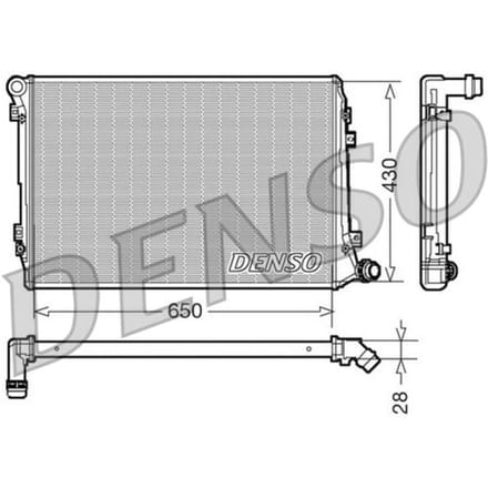 Radiator, motorkoeling DENSO DRM32037