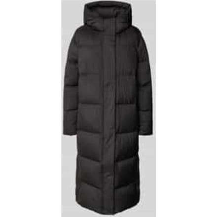 Regular fit lange donsjas met capuchon