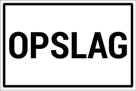 Opslag sticker | 18 x 12 cm