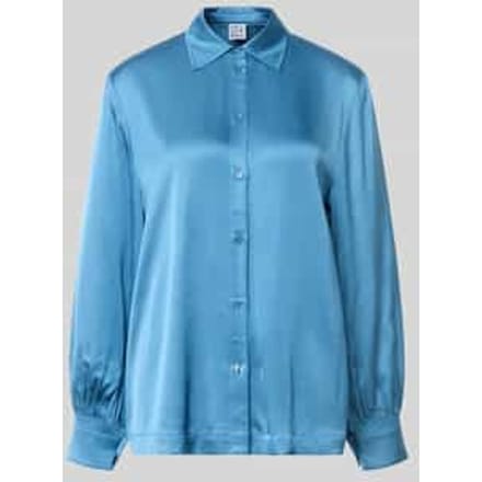 Regular fit blouse van viscose met knoopsluiting