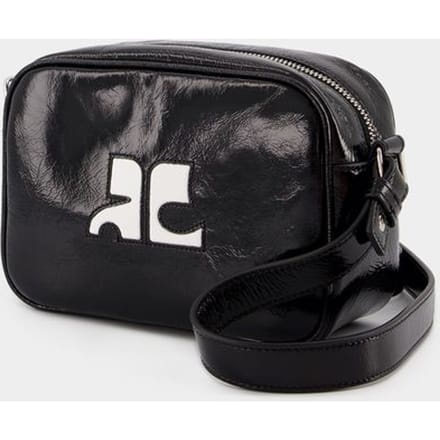 Reedition Camera Schoudertas - Courreges - Leer - Zwart