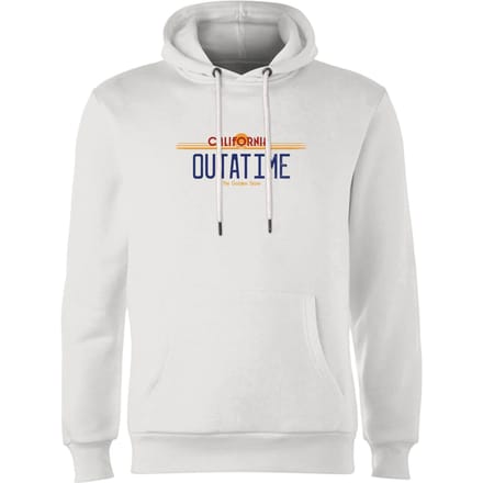Back To The Future Outatime Plate Hoodie - White - S