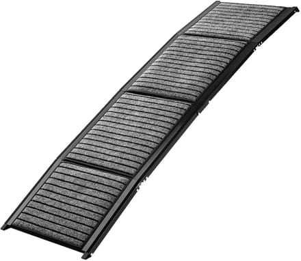 TRUTZHOLM - Hondenhelling - inklapbaar 180 cm - aluminium - autohelling - draagvermogen 130 kg - antislip - opvouwbaar
