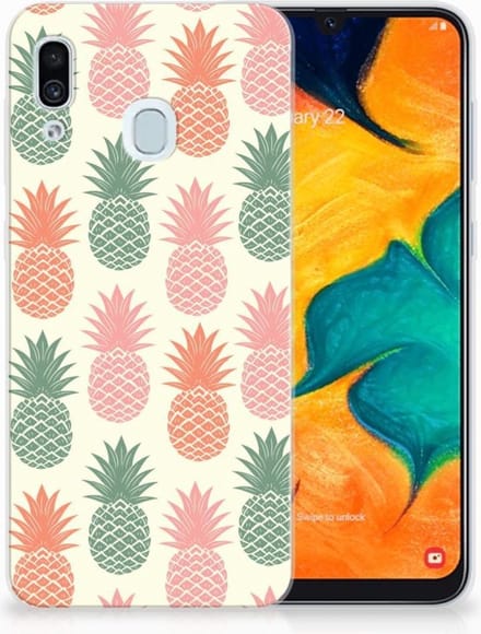 Samsung Galaxy A30 Siliconen Case Ananas