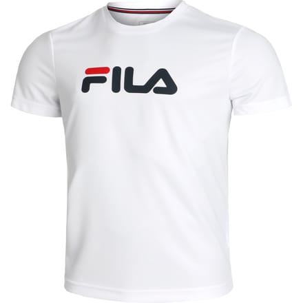 Fila Logo T-shirt Heren-Wit,Donkerblauw
