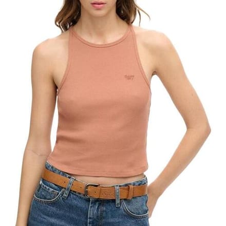 Superdry Essential Logo Racer Hemdtopje Bruin Grootte: 10-12