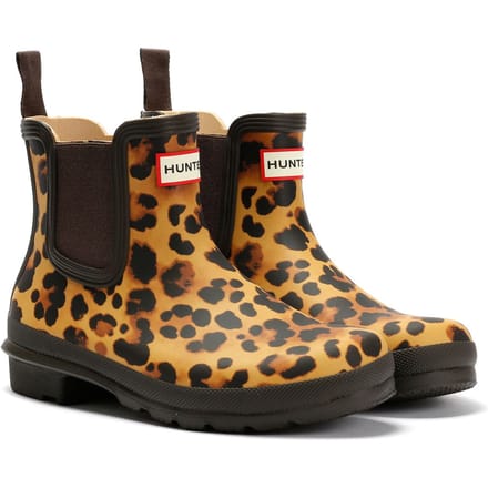 Hunter Original Chelsea Rubberen Dames Bruine Wellingtonlaarzen