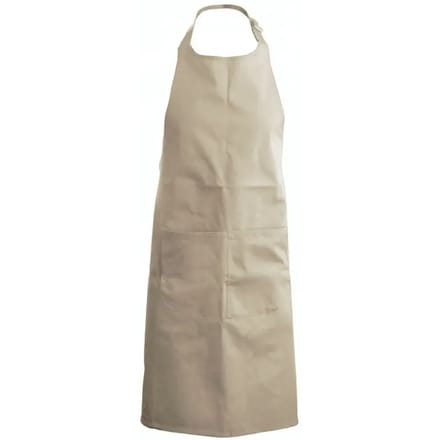 Kariban Katoenen schort met zak K885 - Beige - One size