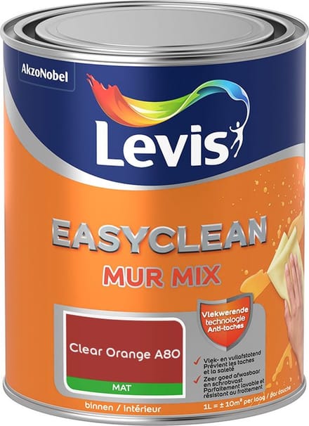 Levis - Easyclean Mur Mat Mix - Clear Orange A80 - Mengverf - 1 L