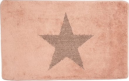 Clayre & Eef Badmat 78x48x1 cm Roze Polyester Ster