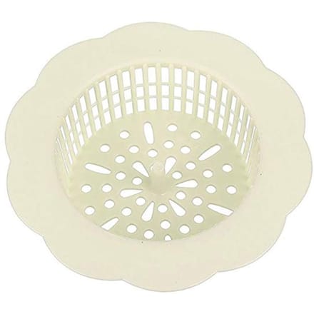 Bloemvormig Afvoerfilter Plastic Spoelbakdeksel Spoelbak Haarzeef voor Keuken Badkamer beige