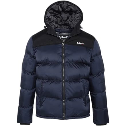 Gewatteerd damesjack met capuchon, jukbeenderen en borduursel Schott