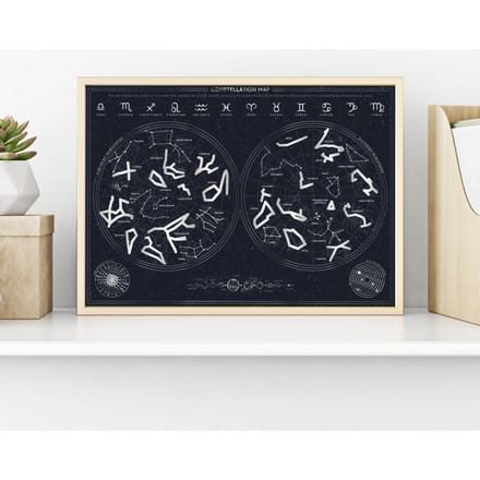 Constellation Scratch Poster