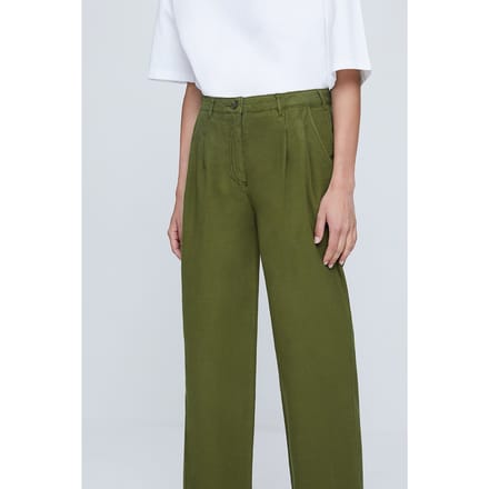 American Vintage Biabay Pant Kaki Größe: L | Straight Jeans Outlet | Damen