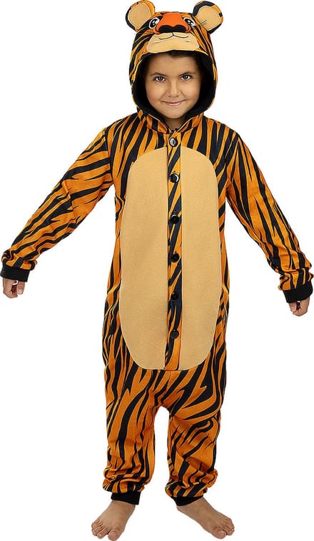 FUNIDELIA Onesie Tijger kostuum - 3-4 jaar (98-110 cm)