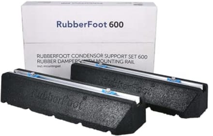 Trillingsdempend rubber montagebalk 600 mm - 2 stuks inclusief montageschroeven