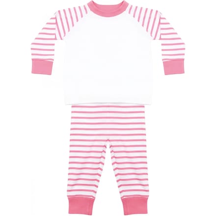 Pyjama's Kind 0/6M Larkwood Pink / White 100% Katoen