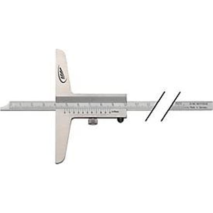 Diepte schuifmaat DIN 862 200mm ger.rail 8x3mm H.PREISSER