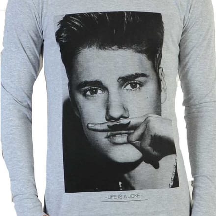 Bieber T-shirt met lange mouwen, unisex