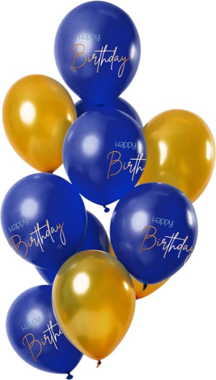 Ballonnen Elegant True Blue 33cm - 12 stuks