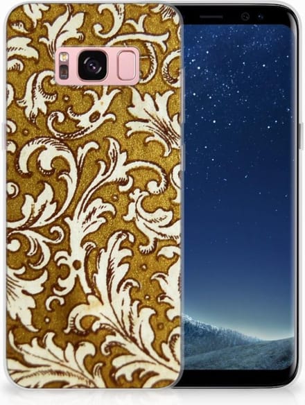 Siliconen Hoesje Samsung Galaxy S8 Barok Goud