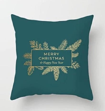 Kussen hoes Kerstmis Merry Christmas in Groen met Goud