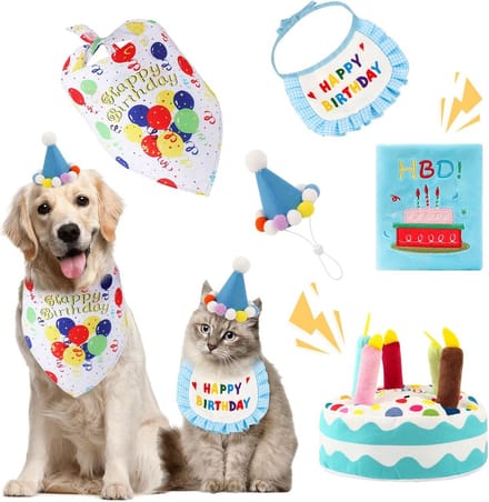 Complete Honden Verjaardag Set met Bandana, Feesthoed, Snuffelmat en Speelgoed