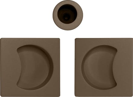 Schuifdeurgreep Mood - Colombo Design - Brons - vierkant - set
