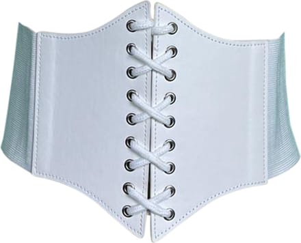 FIFO Effen Unisex Dames Korset, Ruimer Verstelbaar, Elegant, Esthetisch, Gebroken Wit