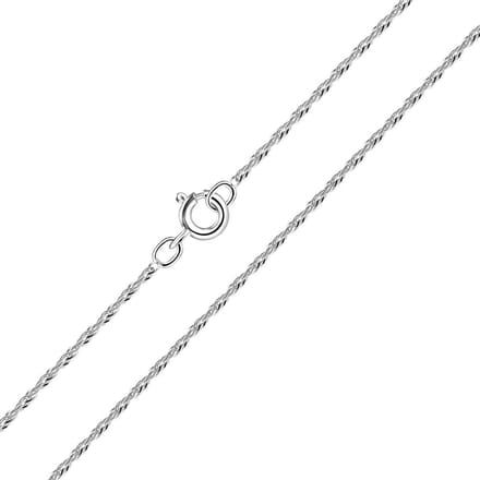 Joy|S - Zilveren ketting - Singapore - 45 cm